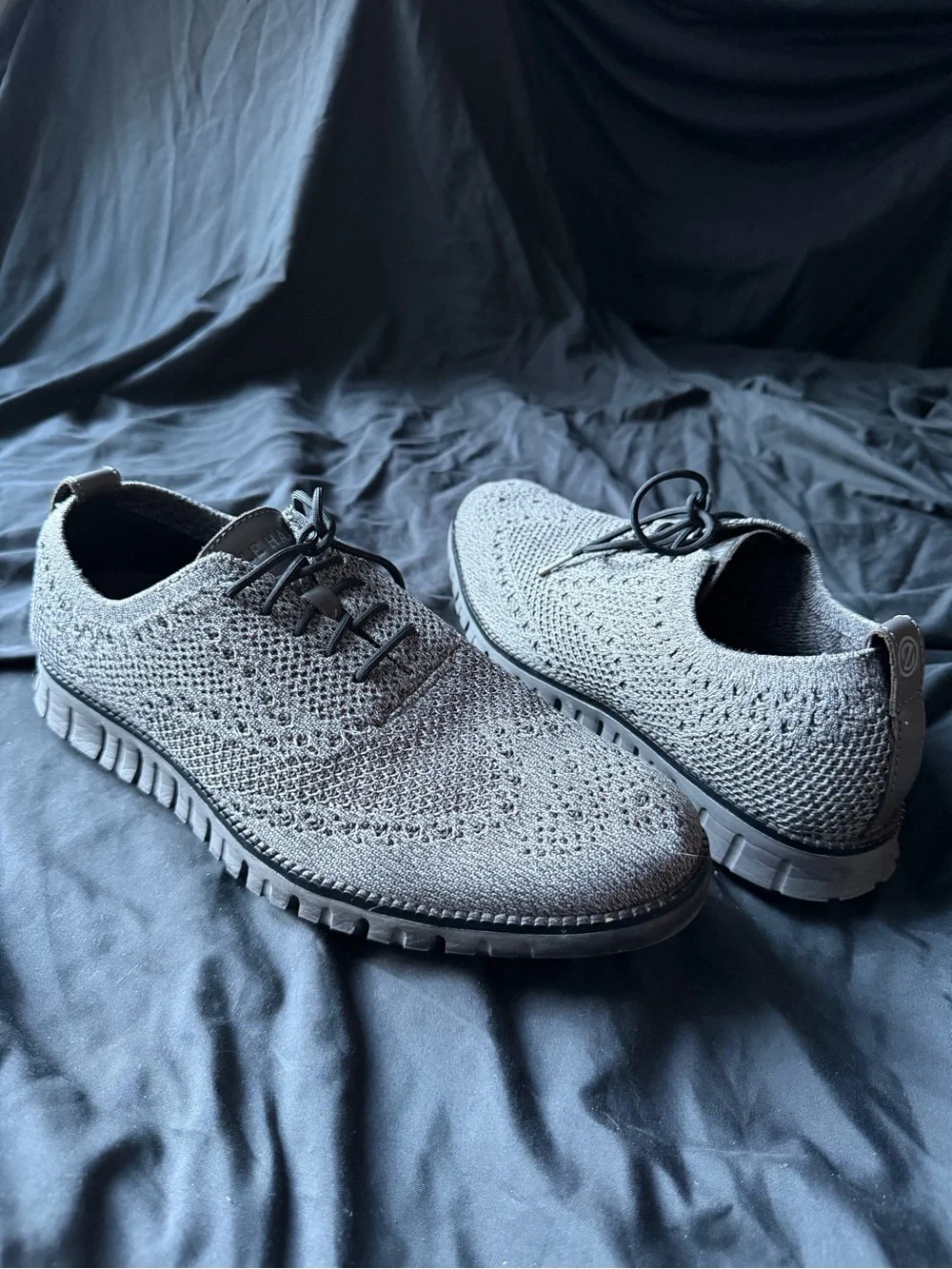 Cole Haan Men's Knit Wingtip Derby Shoes - Gray
